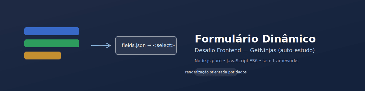 Apresentação do formulário dinâmico do projeto de estudo GetNinjas
